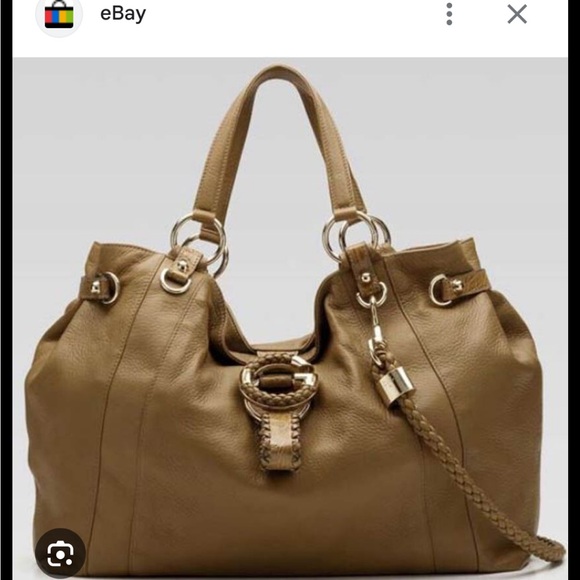 Large Brown Leather Tote Bag Gucci with signature hardware - Picture 15 of 16